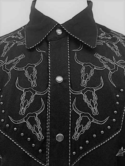 Scully - P-912B Grey Longhorn Embroidery - Image 2