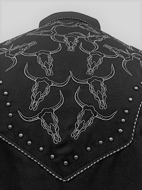 Scully - P-912B Grey Longhorn Embroidery - Image 3