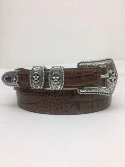 Bootmaster Belt - C42124 Country Croc Tan