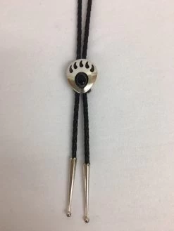 Sterling Silver - Onyx Bear Paw Print