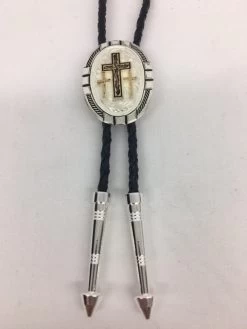 Montana Silversmiths - BT26-855 Four Directions Bolo Tie With Triple Cross Figure